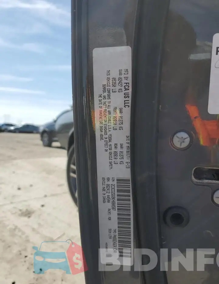2C3CDZGG9KH680587 Photo# 13