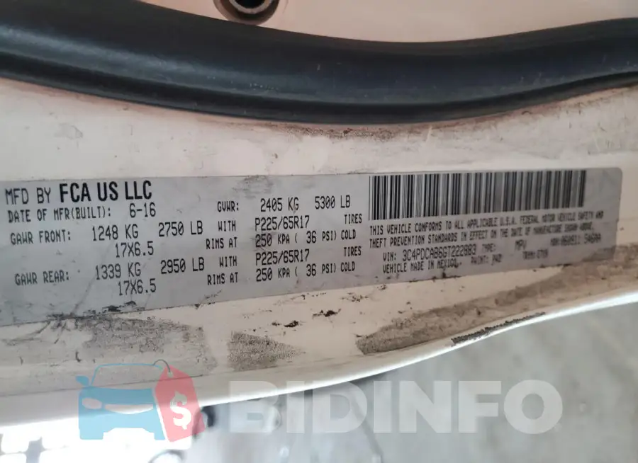3C4PDCAB6GT222883 Photo# 13