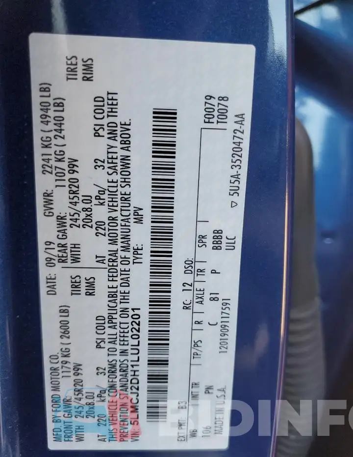 5LMCJ2DH1LUL02201 Photo# 12