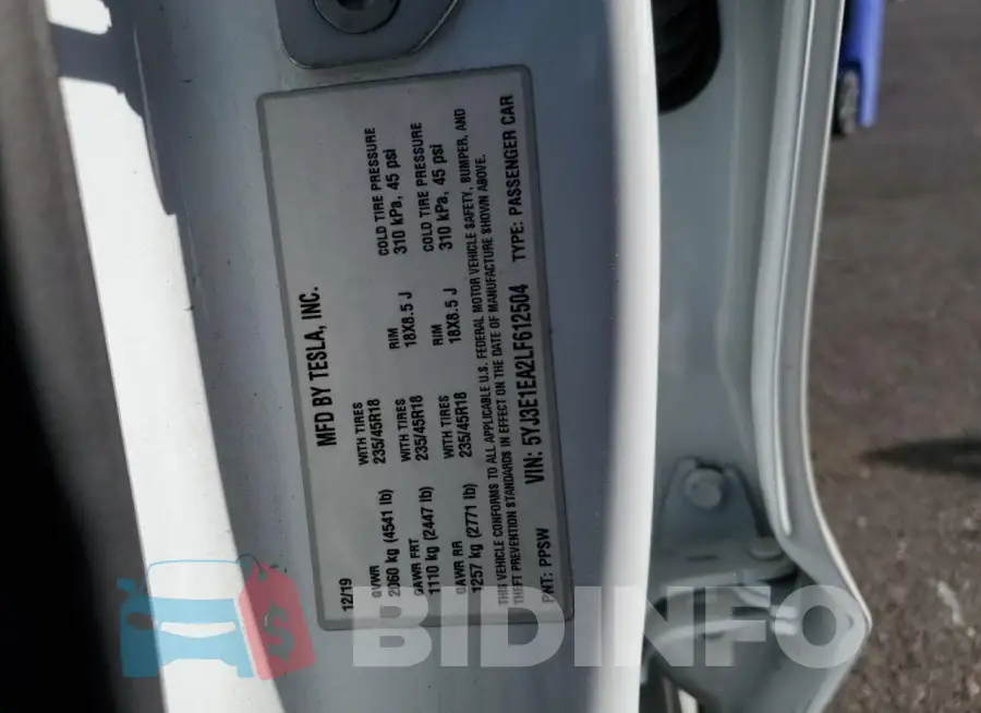 5YJ3E1EA2LF612504 Photo# 13