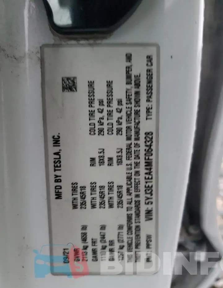 5YJ3E1EA4MF064328 Photo# 12