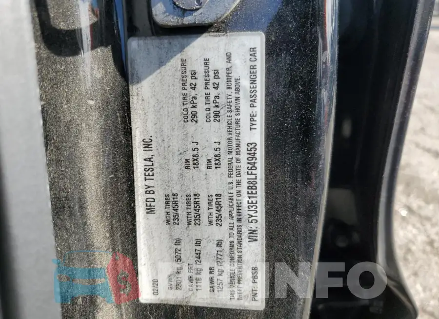 5YJ3E1EB8LF649453 Photo# 12