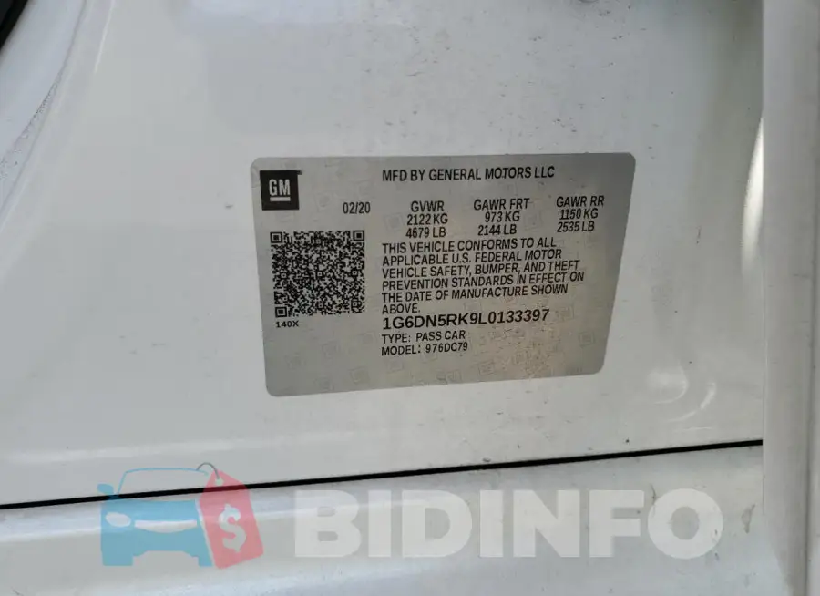 1G6DN5RK9L0133397 Photo# 12