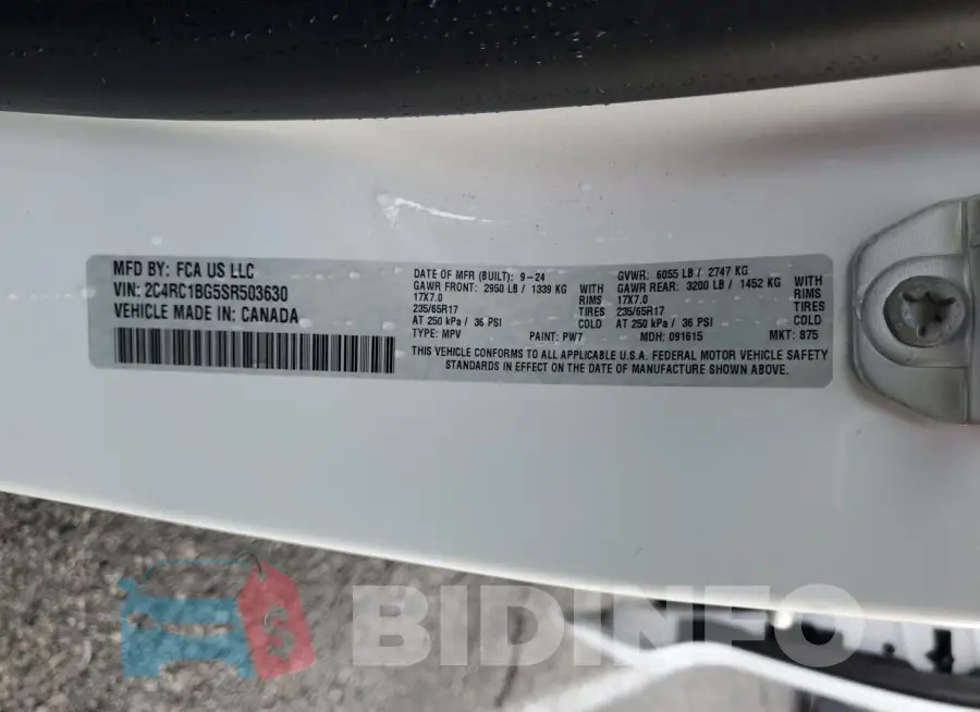 2C4RC1BG5SR503630 Photo# 13