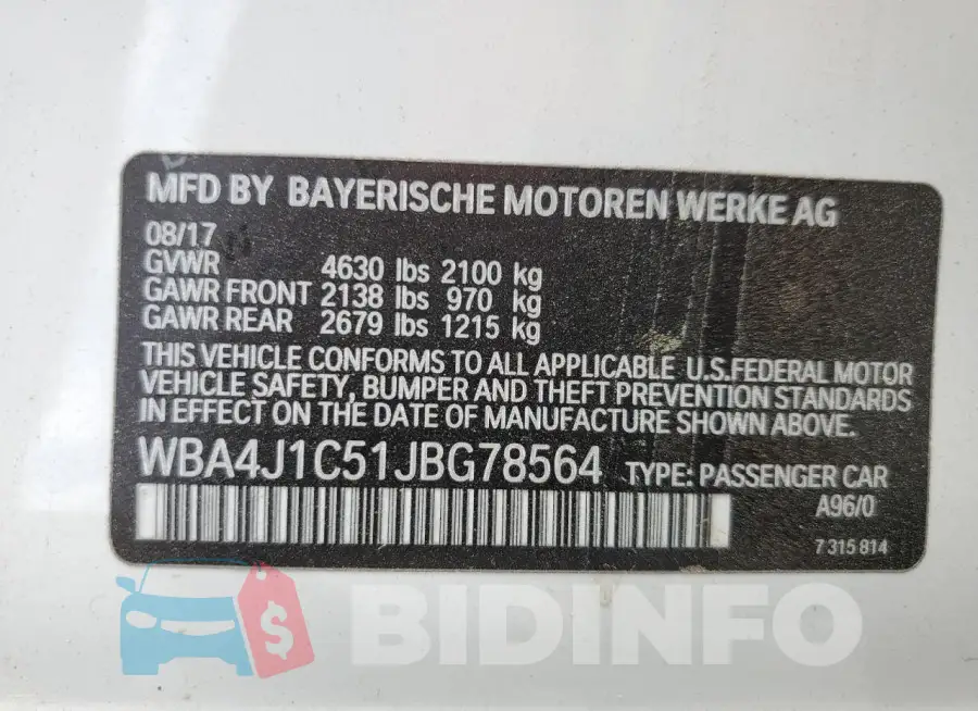 WBA4J1C51JBG78564 Photo# 12
