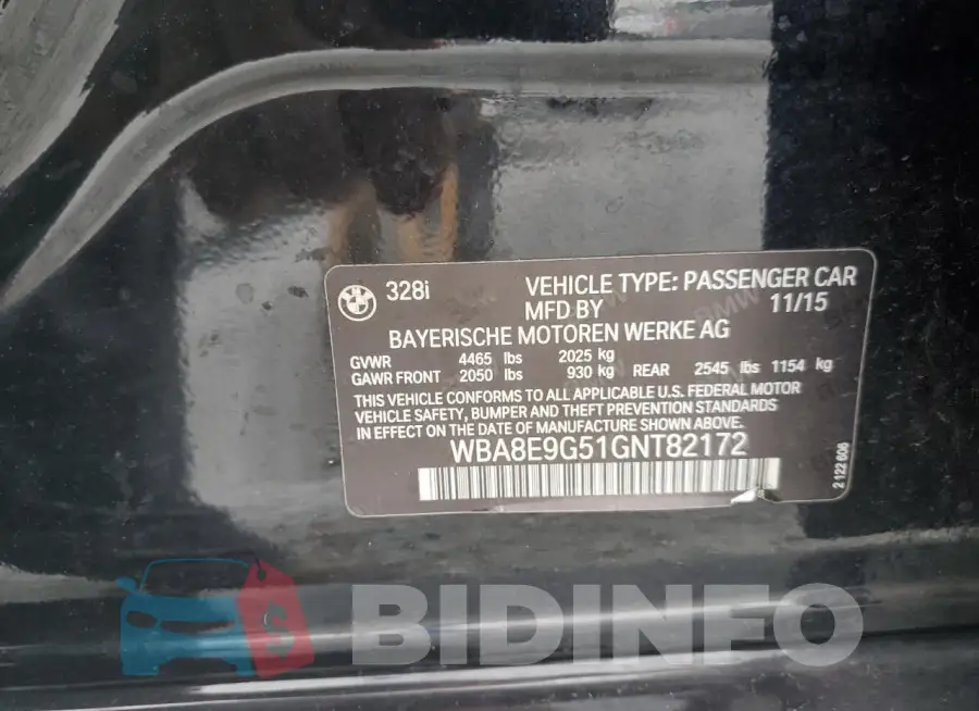 WBA8E9G51GNT82172 Photo# 12