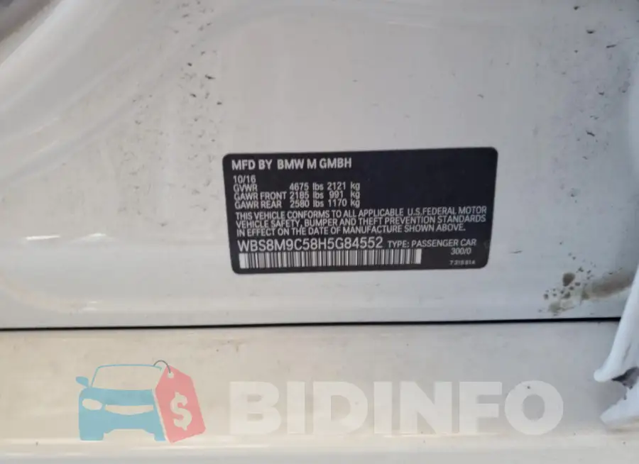 WBS8M9C58H5G84552 Photo# 12