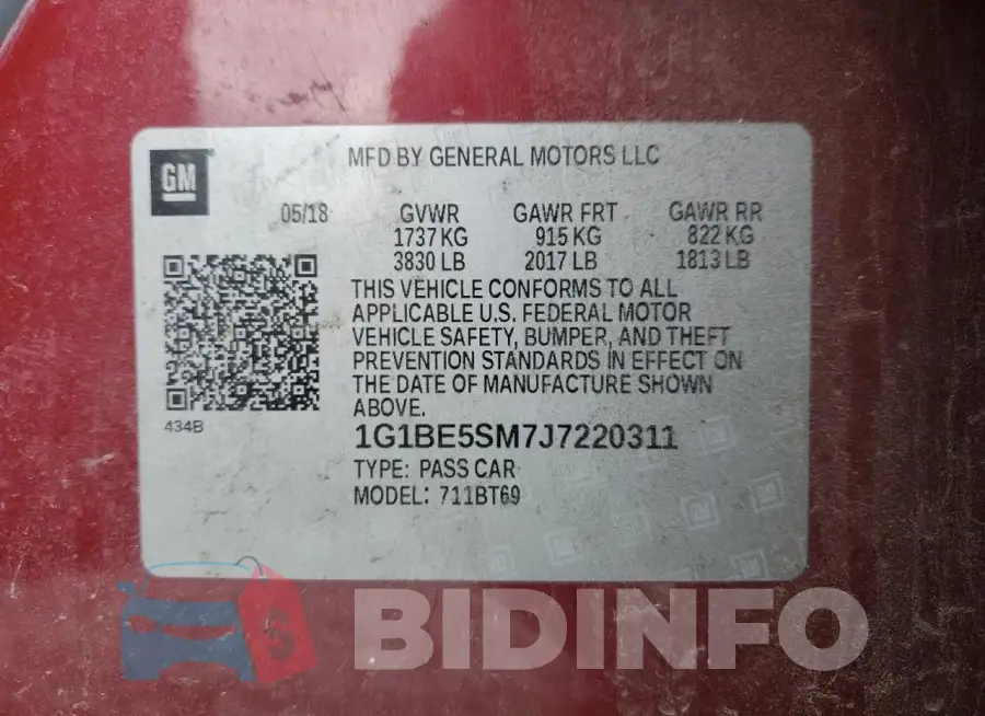 1G1BE5SM7J7220311 Photo# 12