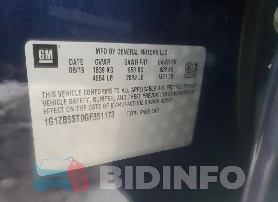 1G1ZB5ST0GF351173 Photo# 12