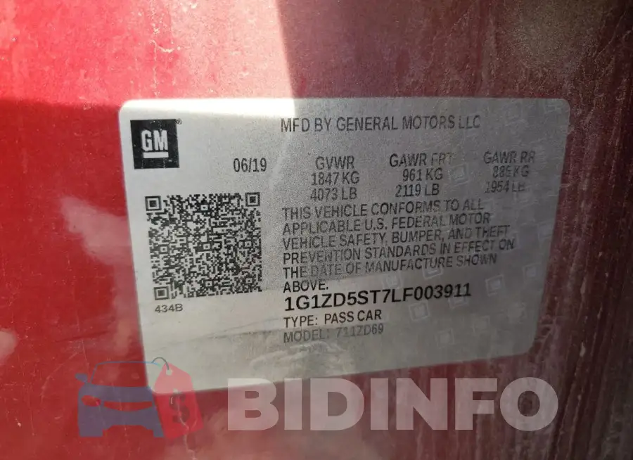1G1ZD5ST7LF003911 Photo# 12