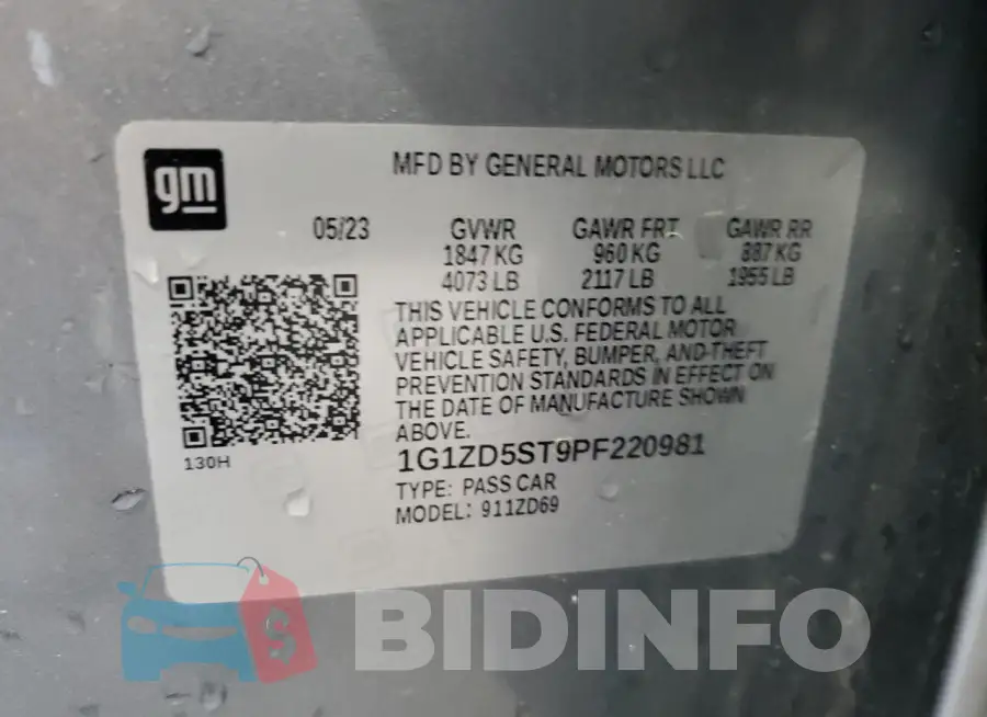 1G1ZD5ST9PF220981 Photo# 13