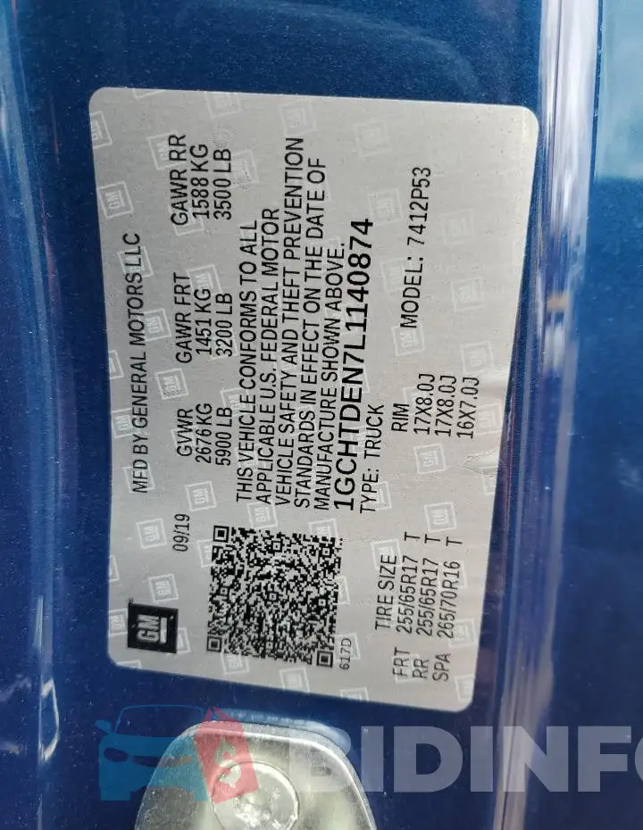 1GCHTDEN7L1140874 Photo# 12