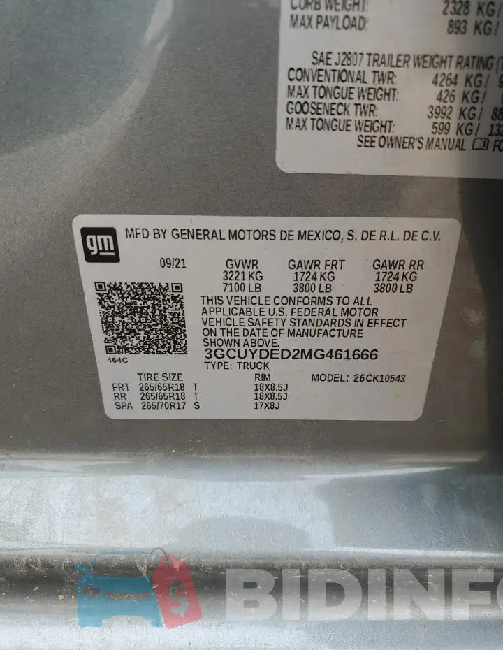 3GCUYDED2MG461666 Photo# 12