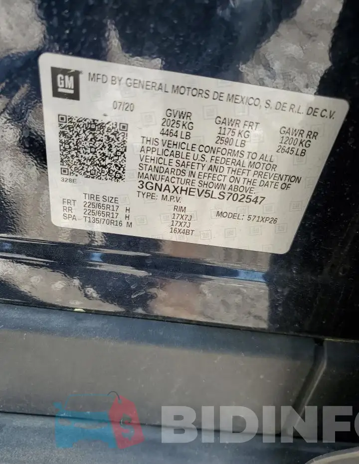 3GNAXHEV5LS702547 Photo# 13
