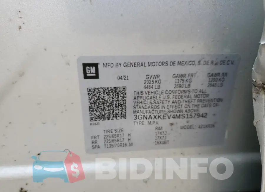 3GNAXKEV4MS157942 Photo# 13