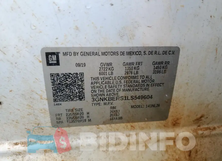 3GNKBERS1LS549604 Photo# 13