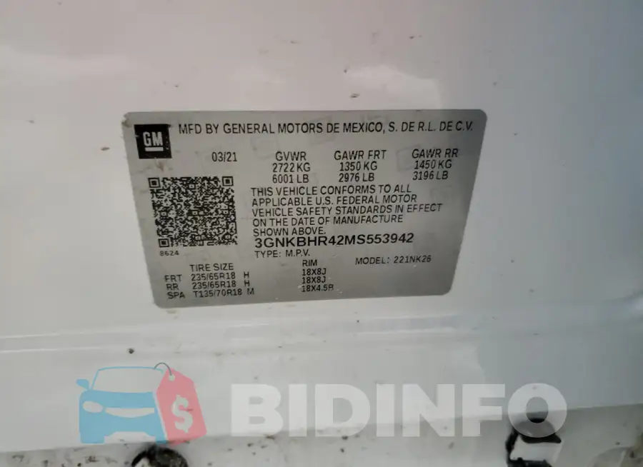 3GNKBHR42MS553942 Photo# 14