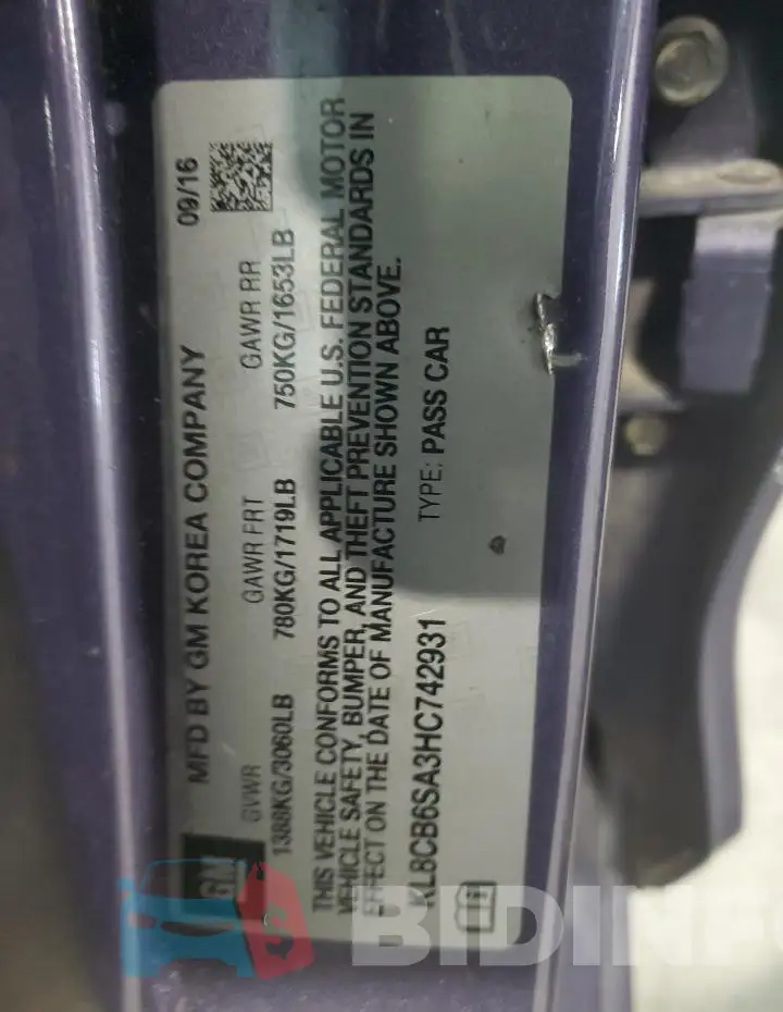 KL8CB6SA3HC742931 Photo# 12