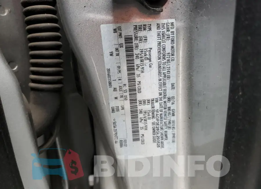 1FADP3E28GL293525 Photo# 12