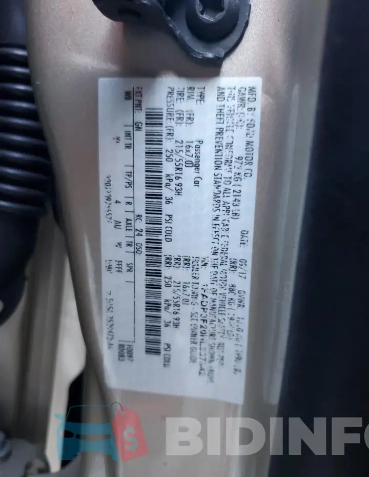 1FADP3F20HL337842 Photo# 12