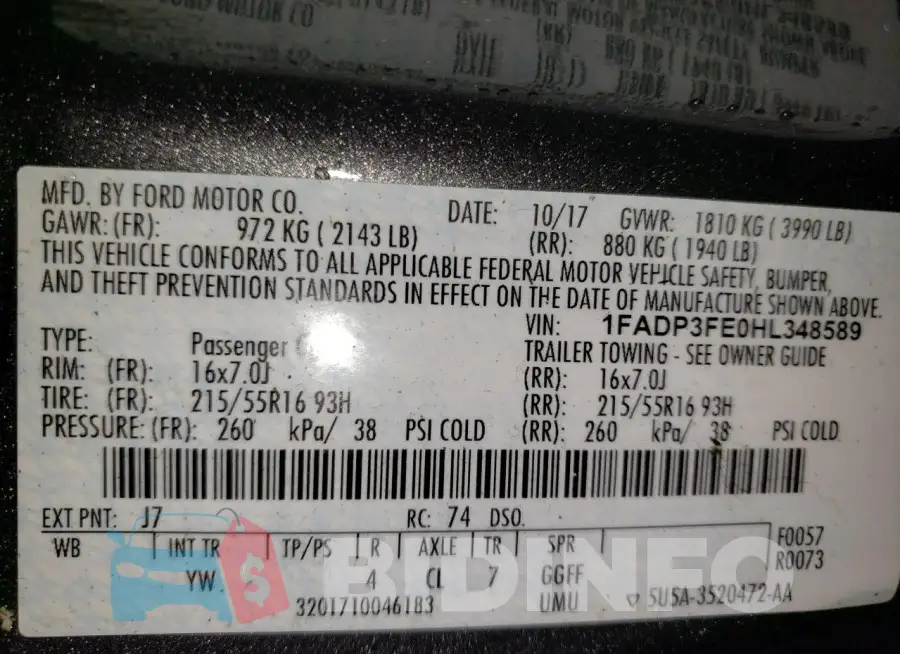 1FADP3FE0HL348589 Photo# 12