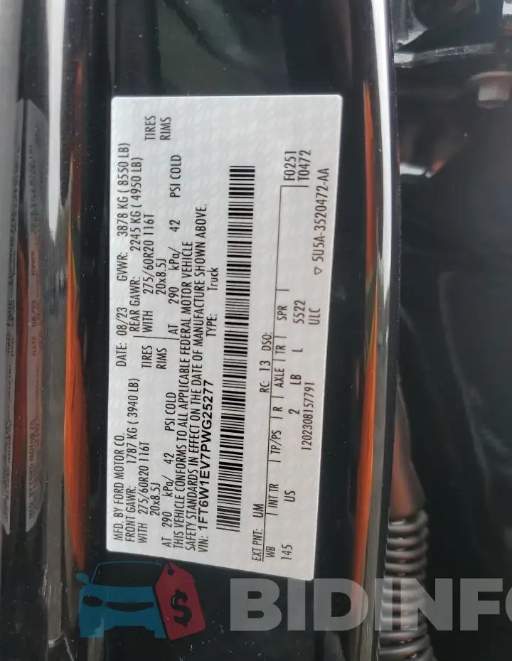 1FT6W1EV7PWG25277 Photo# 12