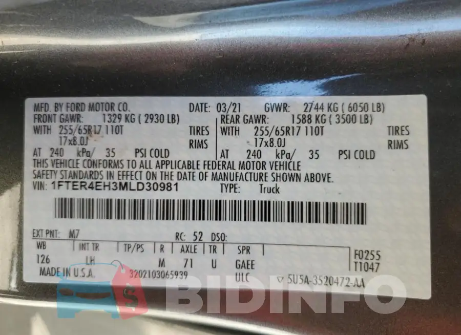 1FTER4EH3MLD30981 Photo# 13