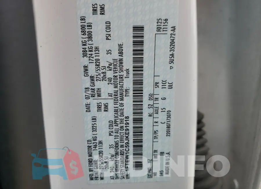 1FTEW1C59JKE91918 Photo# 13
