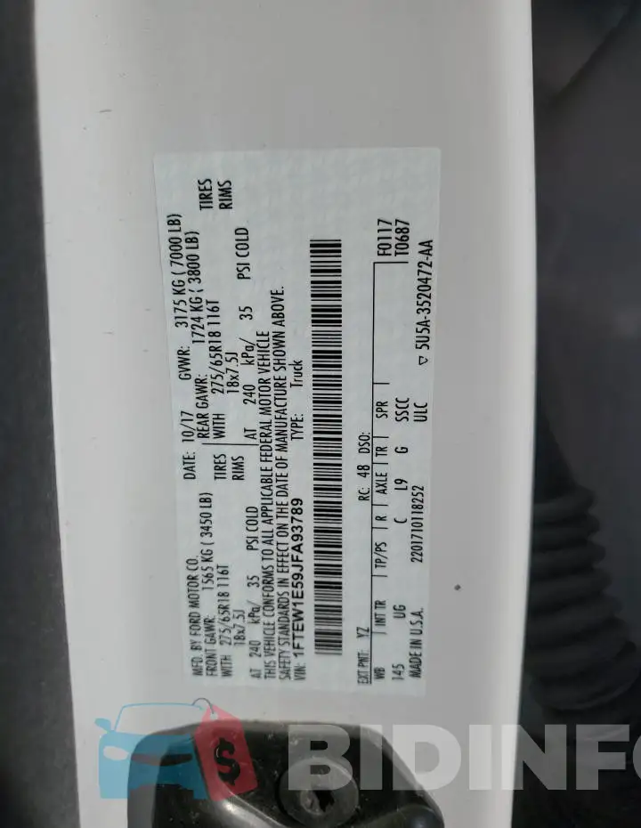 1FTEW1E59JFA93789 Photo# 12
