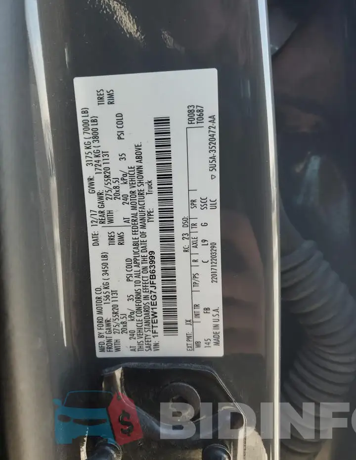 1FTEW1EG7JFB63999 Photo# 12