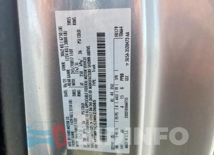 1FTMF1C53MKE06085 Photo# 13