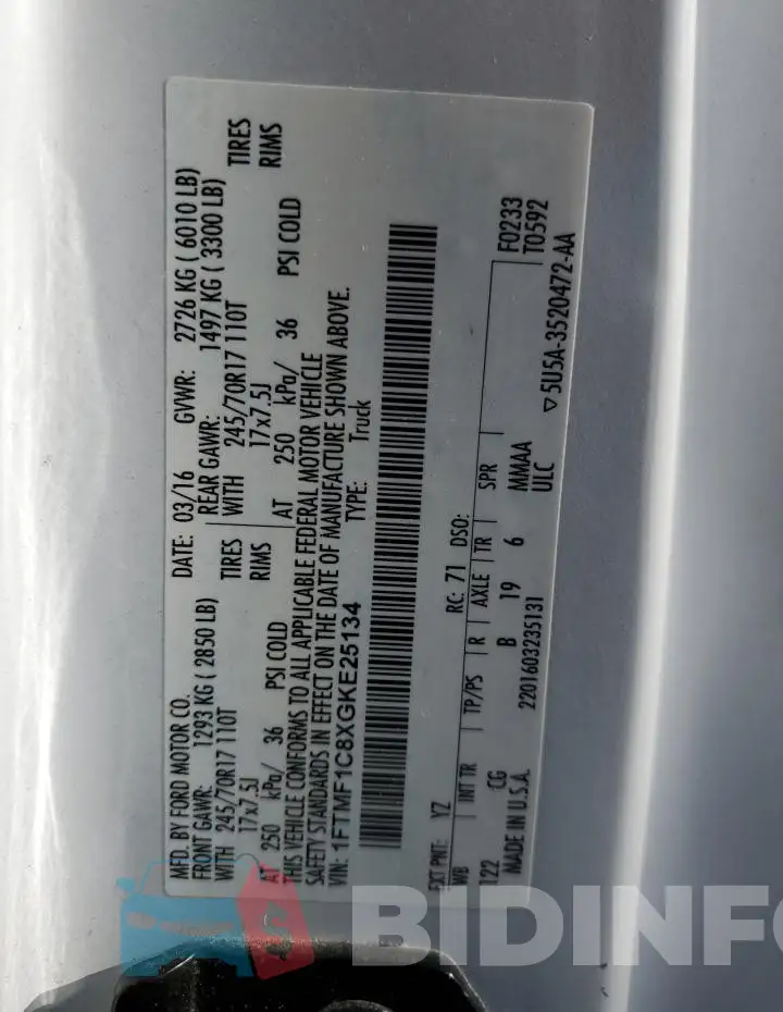 1FTMF1C8XGKE25134 Photo# 12