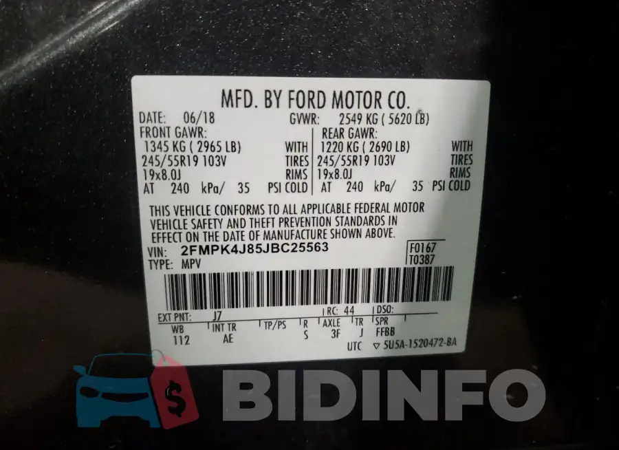 2FMPK4J85JBC25563 Photo# 13