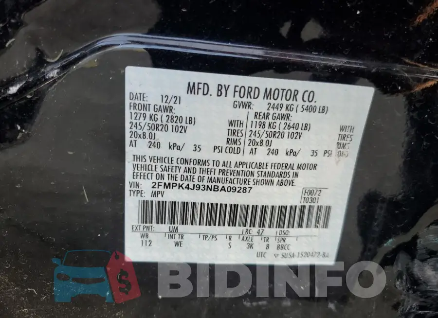 2FMPK4J93NBA09287 Photo# 13