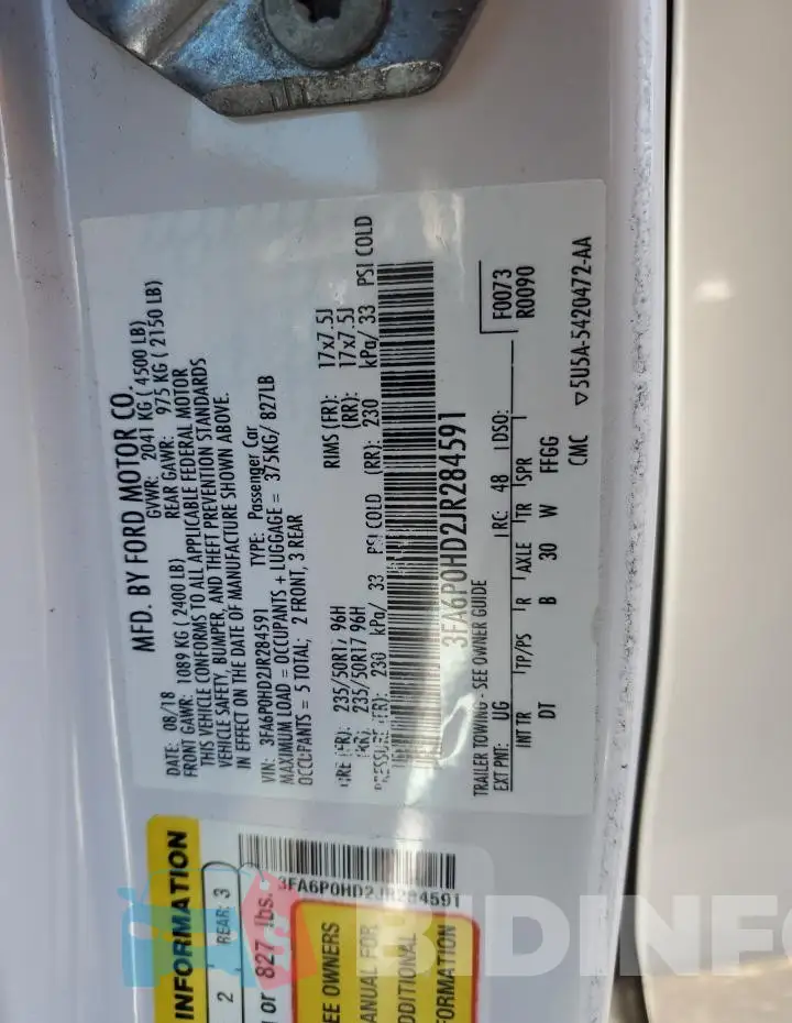 3FA6P0HD2JR284591 Photo# 12