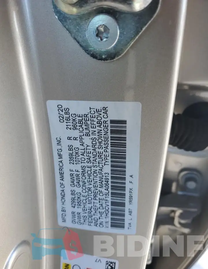 1HGCV1F15LA064913 Photo# 13
