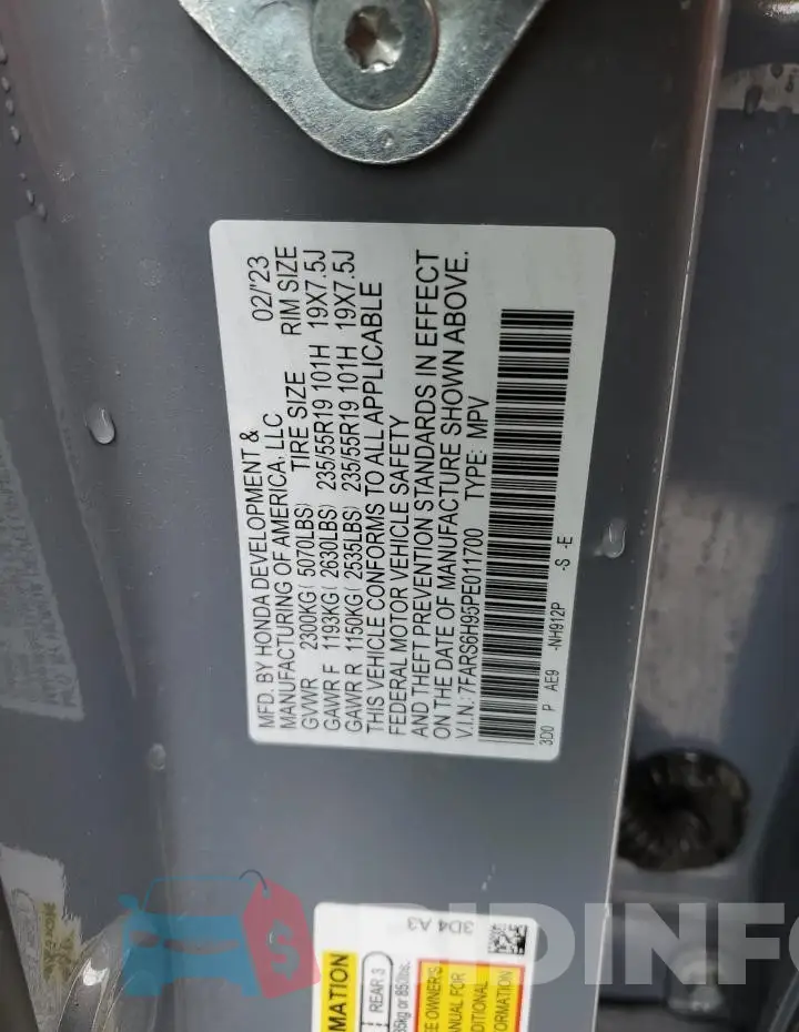 7FARS6H95PE011700 Photo# 13
