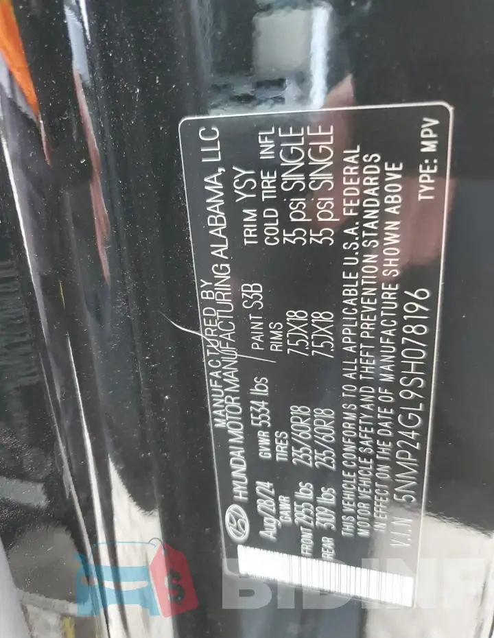 5NMP24GL9SH078196 Photo# 13