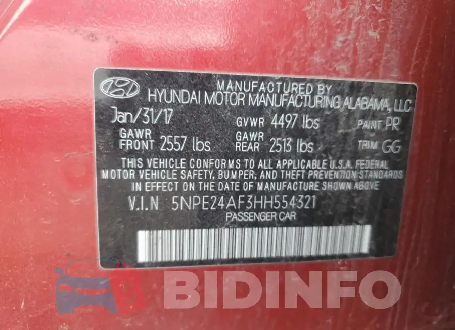 5NPE24AF3HH554321 Photo# 12