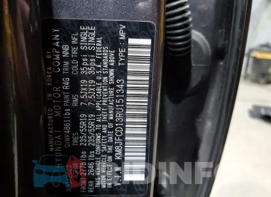 KM8JFCD13RU151343 Photo# 14