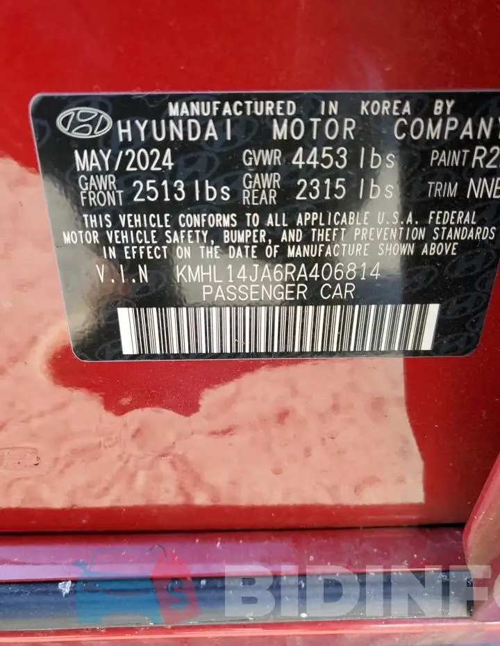 KMHL14JA6RA406814 Photo# 12