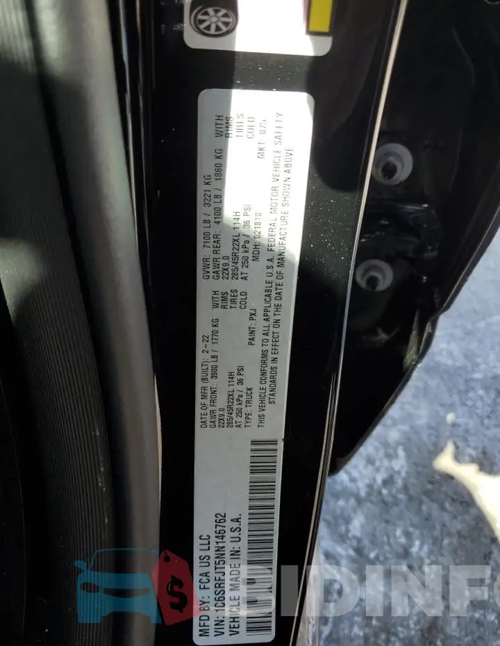 1C6SRFJT5NN146762 Photo# 12