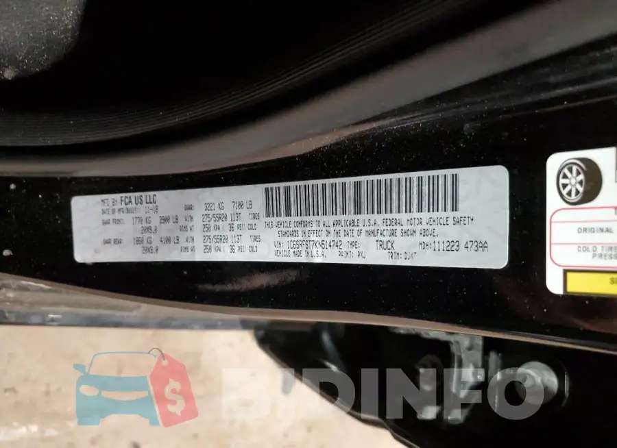 1C6SRFST7KN514742 Photo# 13