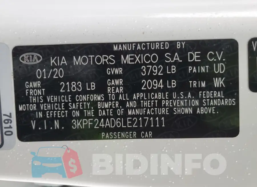 3KPF24AD6LE217111 Photo# 12