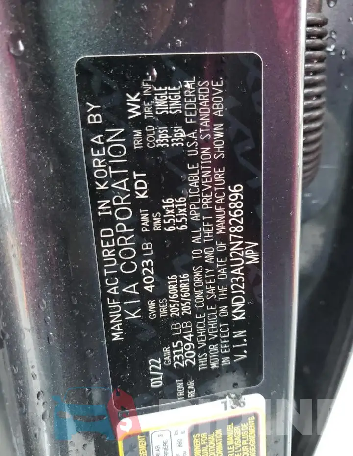 KNDJ23AU2N7826896 Photo# 12