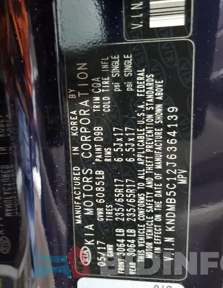 KNDMB5C12J6364139 Photo# 13