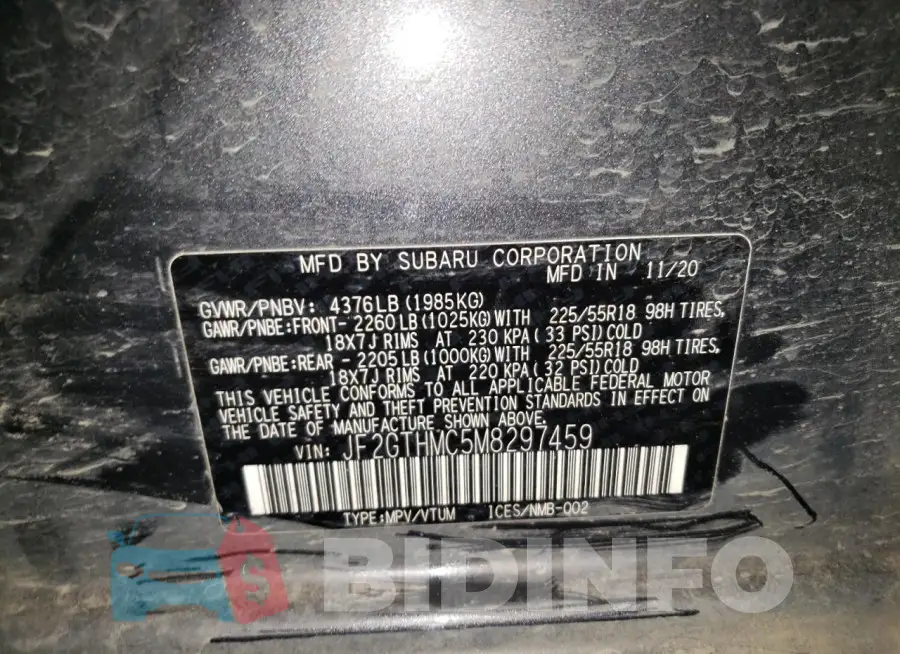 JF2GTHMC5M8297459 Photo# 12