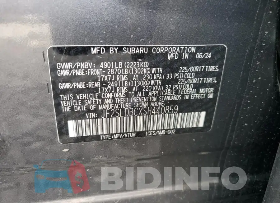 JF2SLDBCXSH440859 Photo# 12