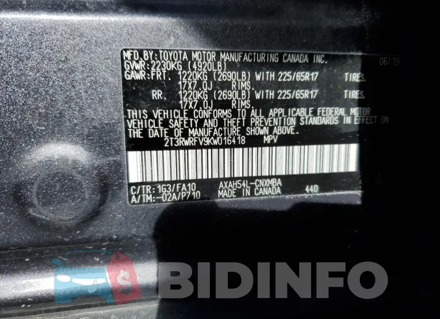 2T3RWRFV9KW016418 Photo# 13