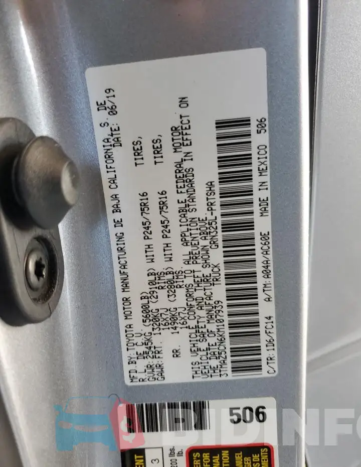 3TMAZ5CN6KM107939 Photo# 12